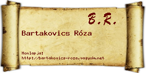 Bartakovics Róza névjegykártya