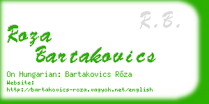 roza bartakovics business card